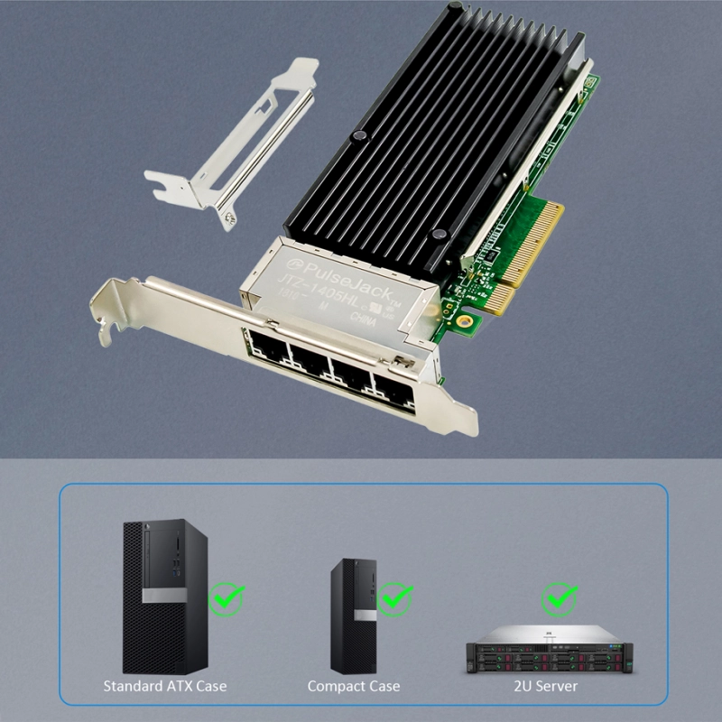 ST7223 4-Port RJ45 10Gb Ethernet Network Card with Intel X710 Controller, PCIE 3.0 X8 Interface
