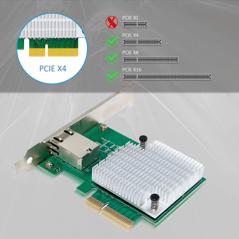 ST7443 10Gb RJ45 Ethernet Network Card with Marvell AQC113 Controller, PCIE 4.0 X1/3.0 X4 Interface