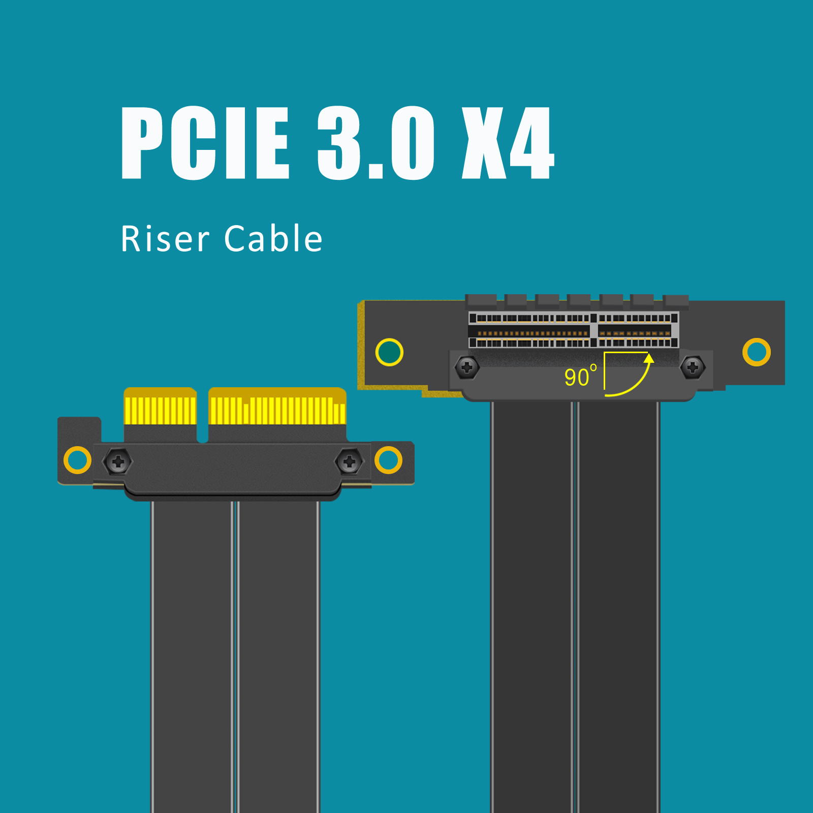 PCIE 3.0 X4 Riser Cable (0-90 degree conversion)