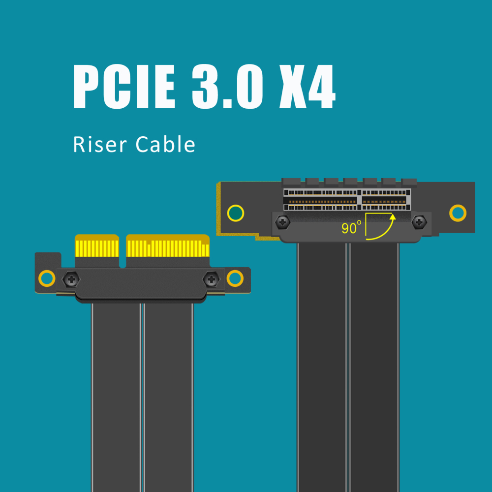PCIE 3.0 X4 Riser Cable (0-90 degree conversion)