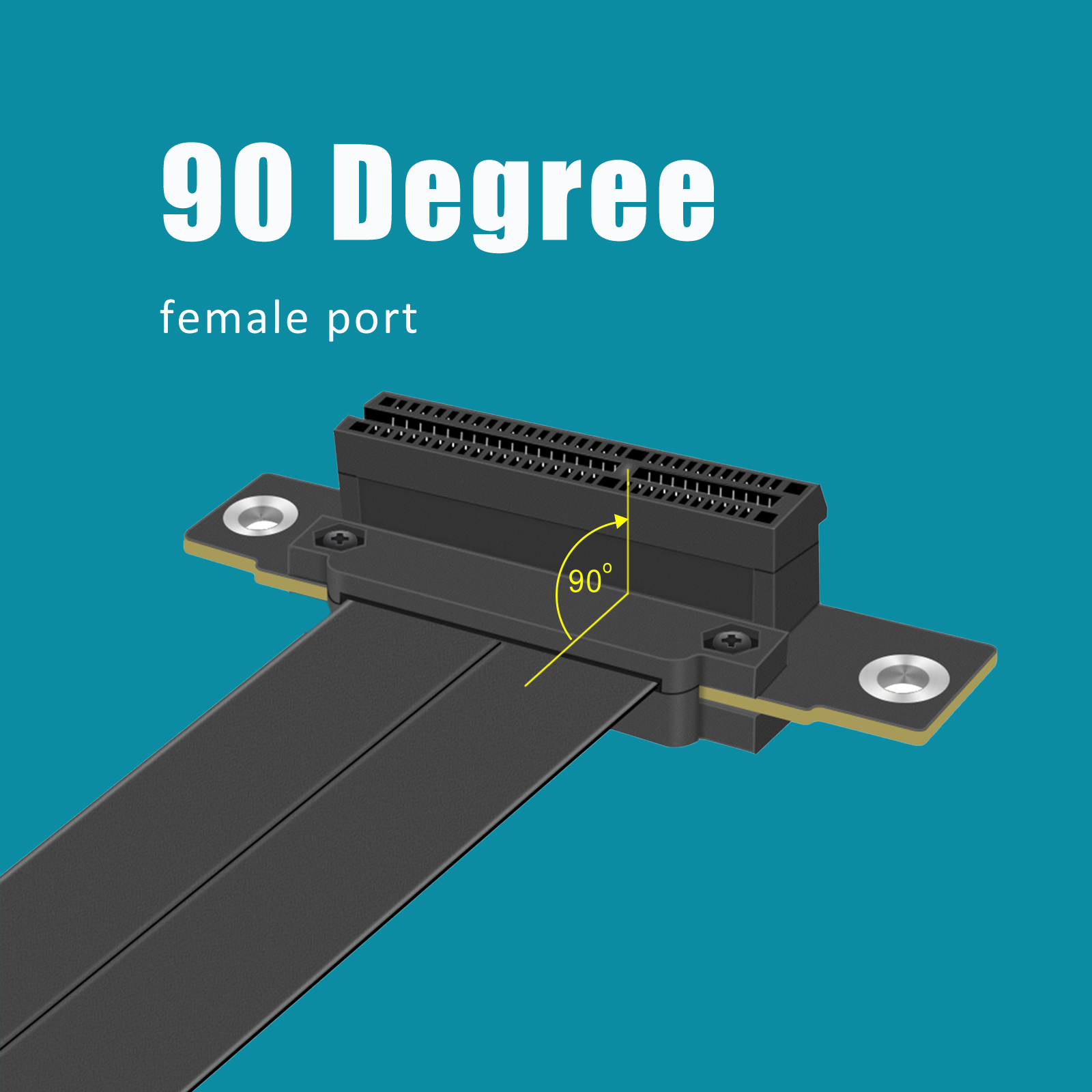 PCIE 3.0 X4 Riser Cable (-90->90 degree conversion)