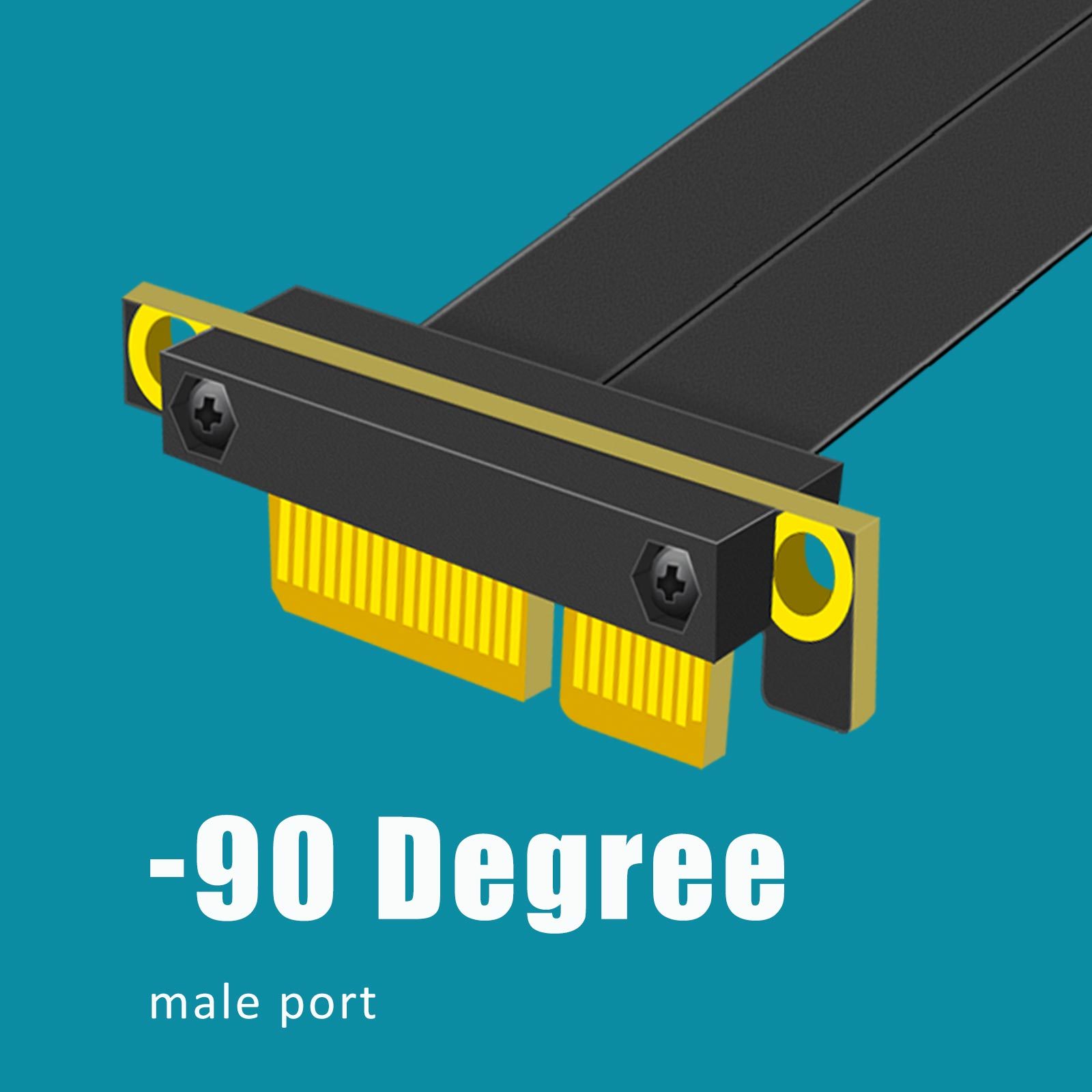 PCIE 3.0 X4 Riser Cable (-90->90 degree conversion)