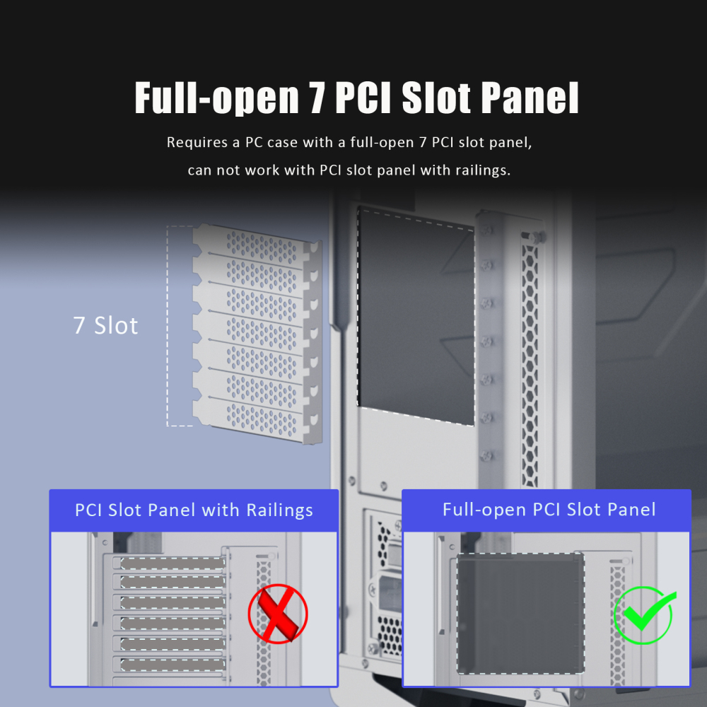 GLOTRENDS Vertical Graphics Card Support Bracket with 180mm PCIe 5.0 Riser Cable for 2-slot GPU Vertical Mount, Compatible with RTX5090 RTX4090 RX9070 RX7900