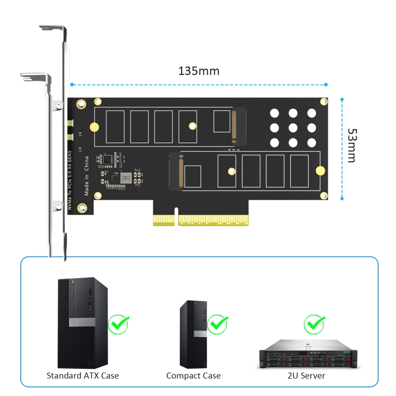 ASUS Hyper M.2 X16 PCIe 4.0 X4 - Tarjeta de expansión Compatible con 4