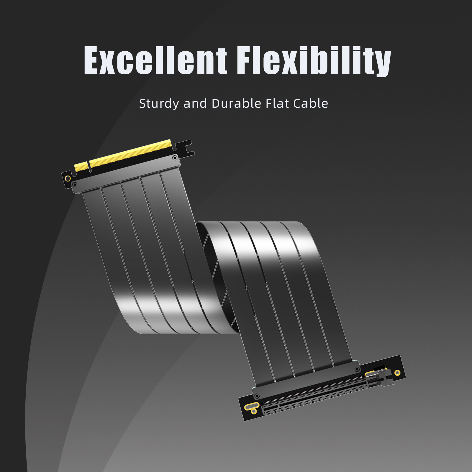 PCIe 4.0 X16 Riser Cable for PCIe 4.0/3.0 GPUs, Such as GeForce RTX 40/30 Series and AMD Radeon RX7000/RX6000 Series, etc