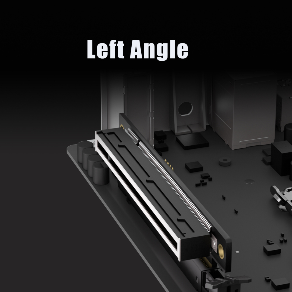 PA17 PCIe 5.0 X16 Riser Adapter Card, Left Angle and Low-Profile for 1U/2U Server Installation