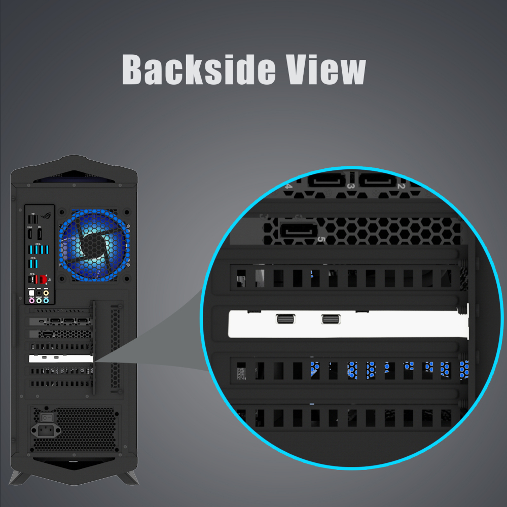 U3142CX1 2-Port 10Gb USB 3.1 Gen2 Type-C to PCIE X1 Expansion Card with ASM 3142 Chip, Regular and Low-profible Bracket