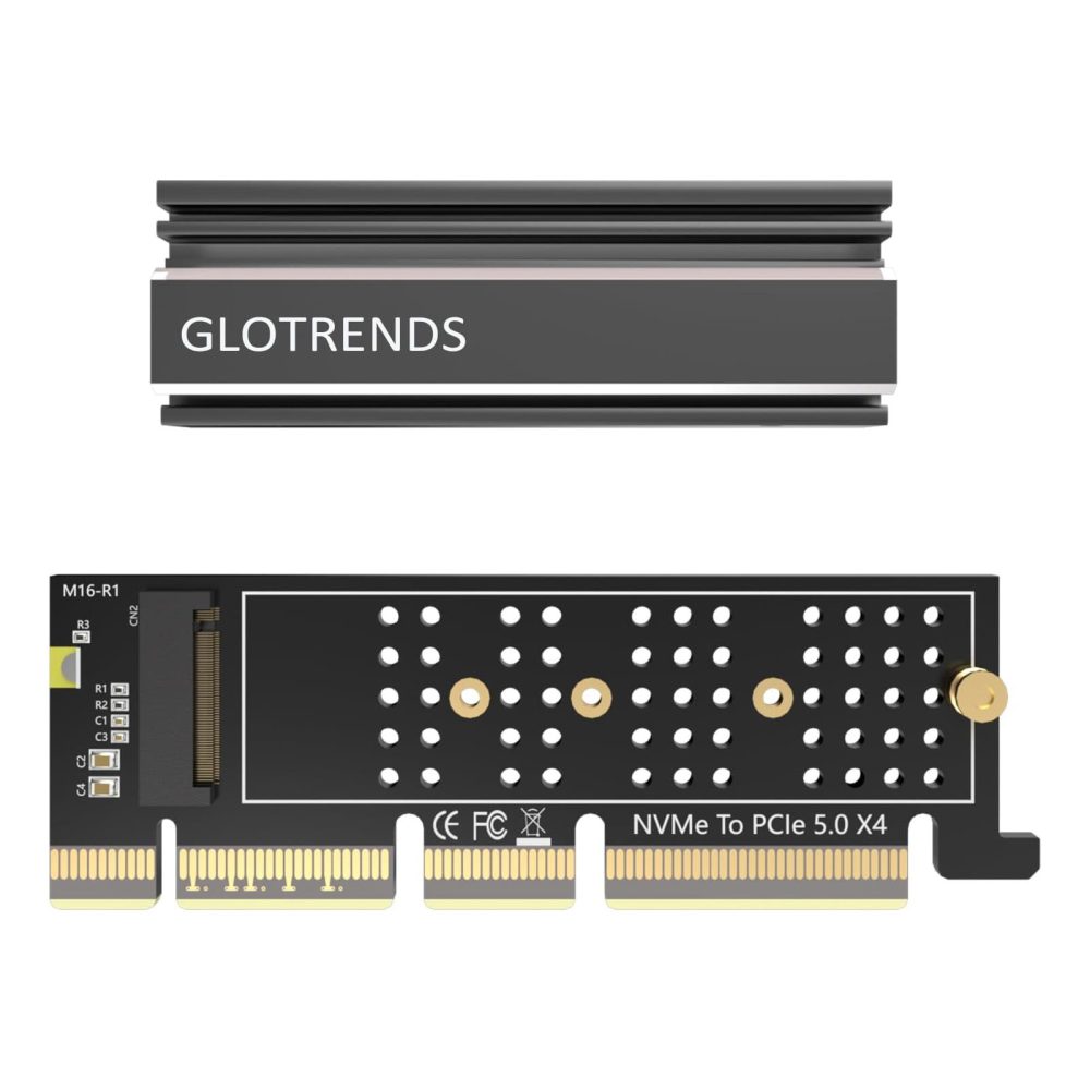 PA19-1U M.2 NVMe Adapter to PCIe 5.0 X4 for 1U PC Server Installation - No Bracket Included