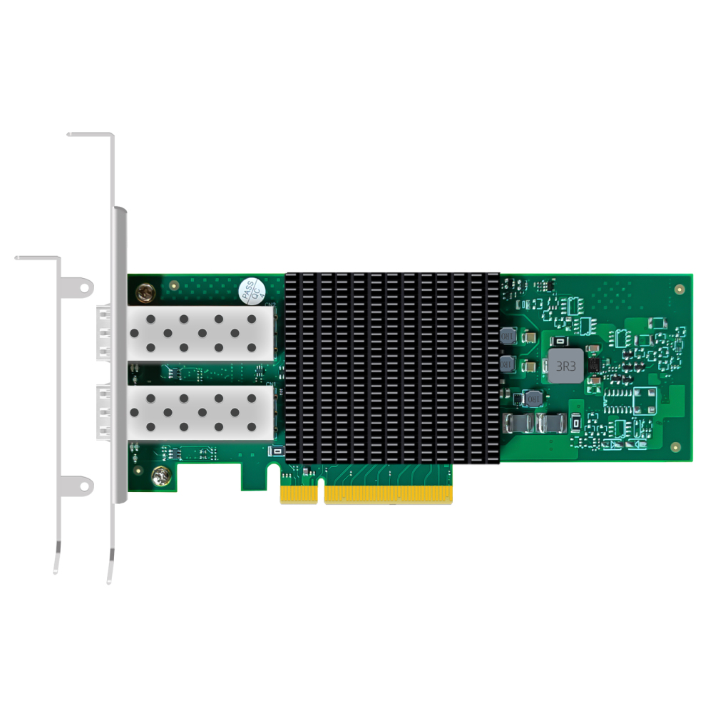 ST7442 2-Port 10Gb SFP+ Network Card with Broadcom BCM57412 Controller, PCIe 3.0 X8 Interface, Support RDMA (RoCE v1/v2), Not Infiniband RDMA