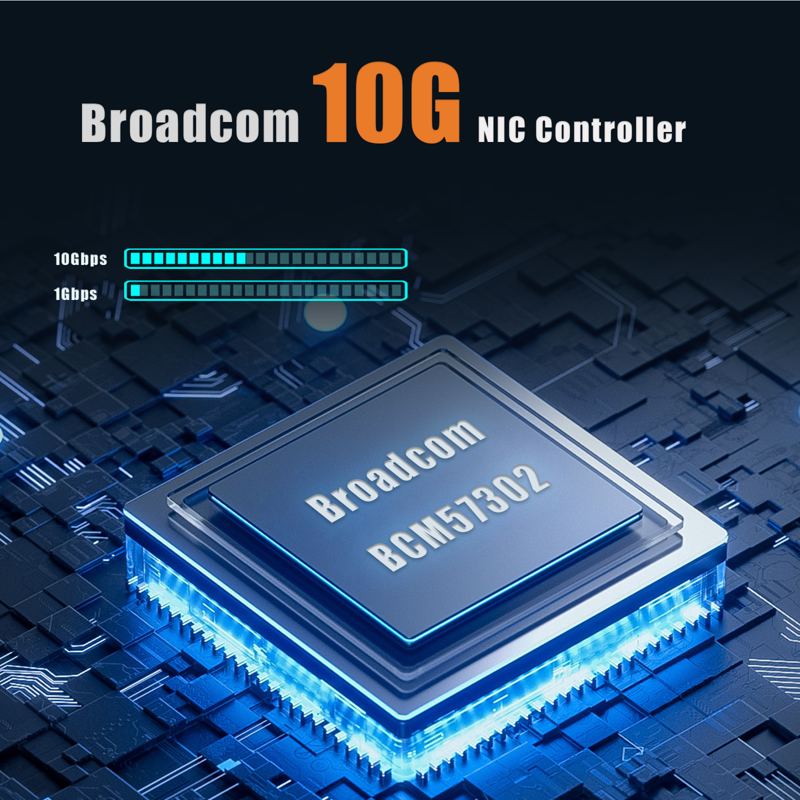 ST7477 2-Port 10Gb SFP+ Network Card with Broadcom BCM57302 Controller, PCIe 3.0 X8 Interface