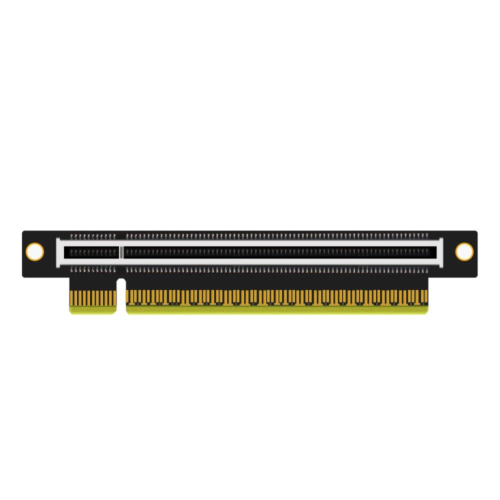 PCIe 5.0 X16 Riser Card, Left Angle, Low-Profile for 1U Server Installation