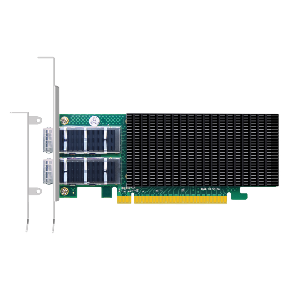 ST7339 2-Port 100G QSFP28 Ethernet Network Card with Intel E810-CAM2 Controller, PCIE 4.0 X16 Interface