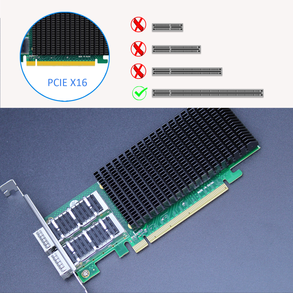 ST7339 2-Port 100G QSFP28 Ethernet Network Card with Intel E810-CAM2 Controller, PCIE 4.0 X16 Interface