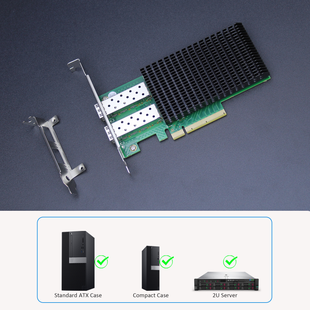 ST7337 2-Port 25Gb SFP28 Server Network Card with Mellanox ConnectX-5 Controller, RDMA Over Converged Ethernet (RoCE)