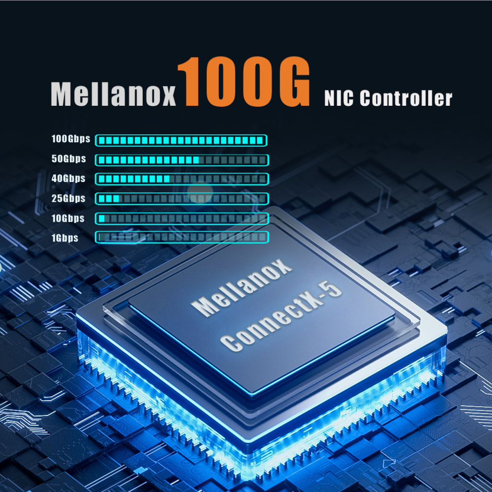 ST7338 2-Port 100Gb QSFP28 Server Network Card with Mellanox ConnectX-5 Controller, RDMA Over Converged Ethernet (RoCE)