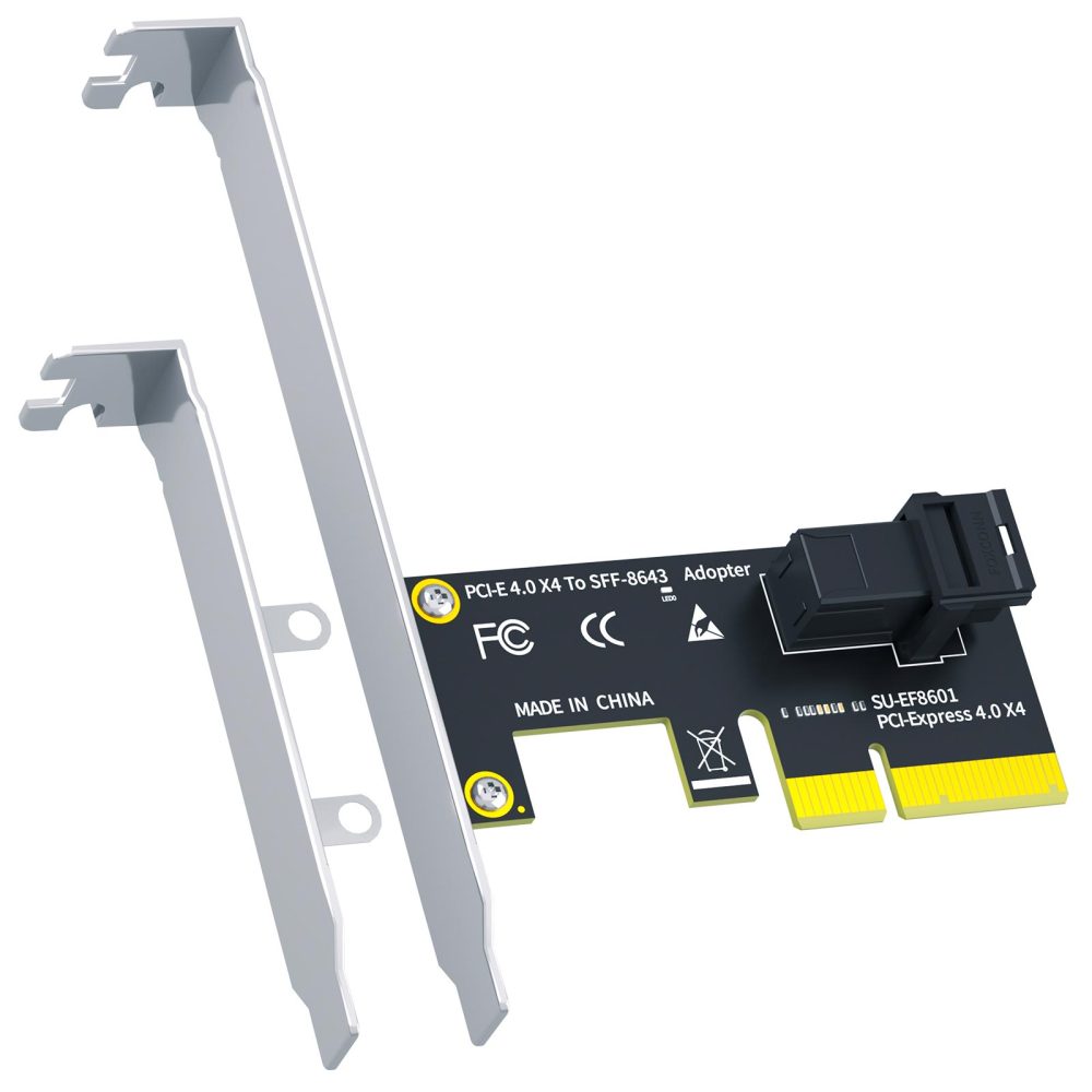 SF01 SFF-8643(Mini-SAS HD) to PCIE 4.0 X4 Adapter Card