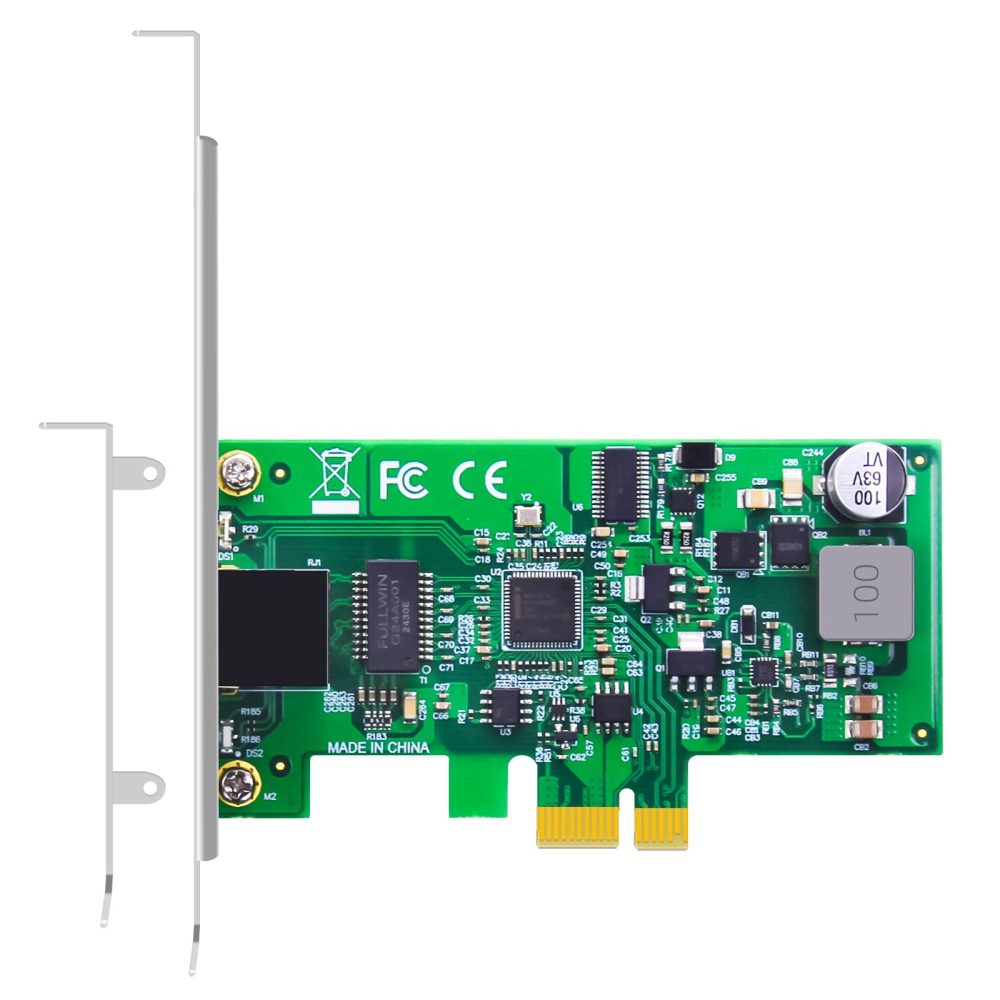 ST7474 PoE+ Network Card, 10/100/1000Mbps Gigabit Ethernet RJ45 LAN Port, PCIE 1.1 X1 Interface
