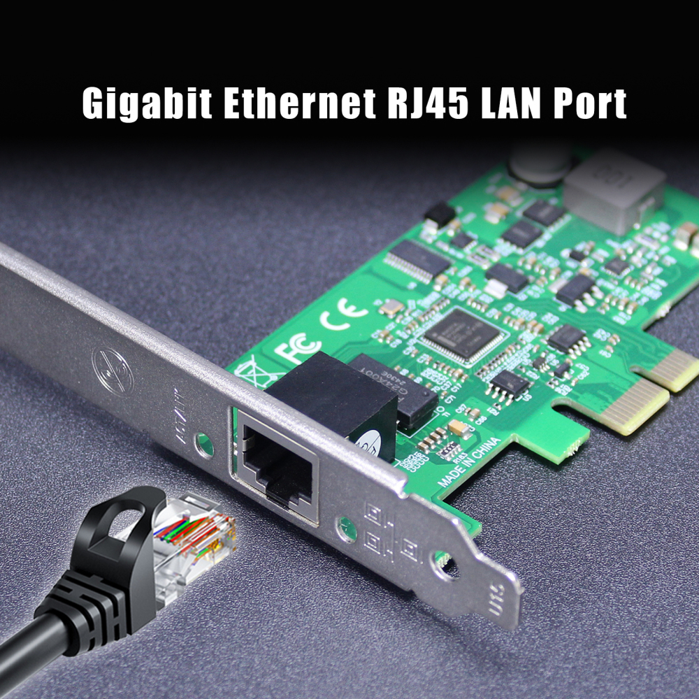 ST7474 PoE+ Network Card, 10/100/1000Mbps Gigabit Ethernet RJ45 LAN Port, PCIE 1.1 X1 Interface