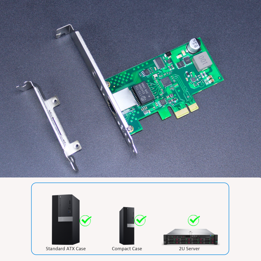 ST7481 2.5Gb PoE+ Network Card, Ethernet RJ45 LAN Port, PCIE 3.1 X1 Interface