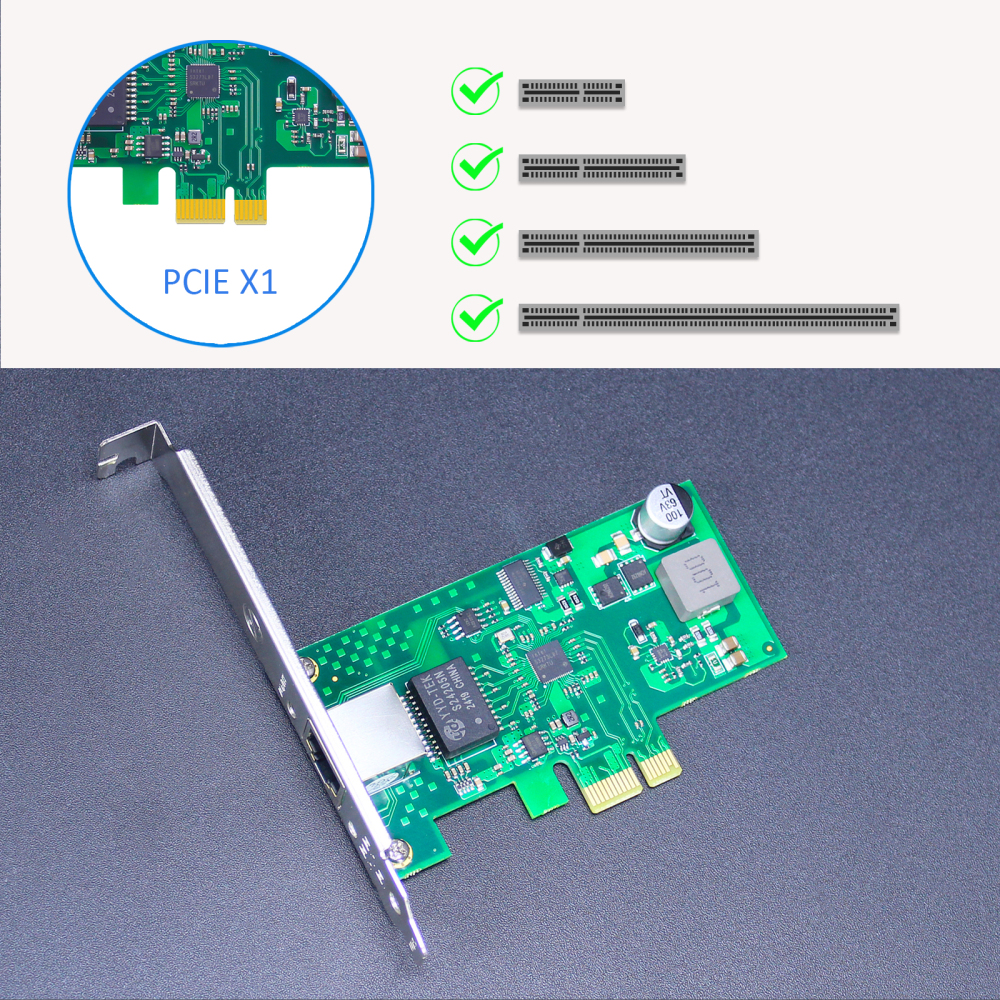 ST7481 2.5Gb PoE+ Network Card, Ethernet RJ45 LAN Port, PCIE 3.1 X1 Interface