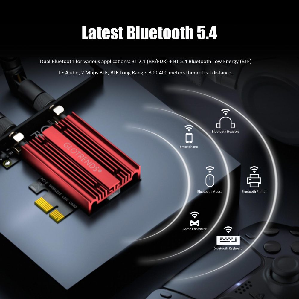 BE11000 WiFi 7 PCIe WiFi Card for AMD/Intel Desktop PC with QCNCM865 Controller, Bluetooth 5.4
