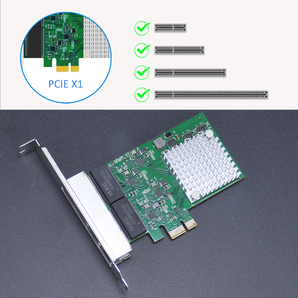 ST7314 4-Port RJ45 Gigabit Ethernet Network Card