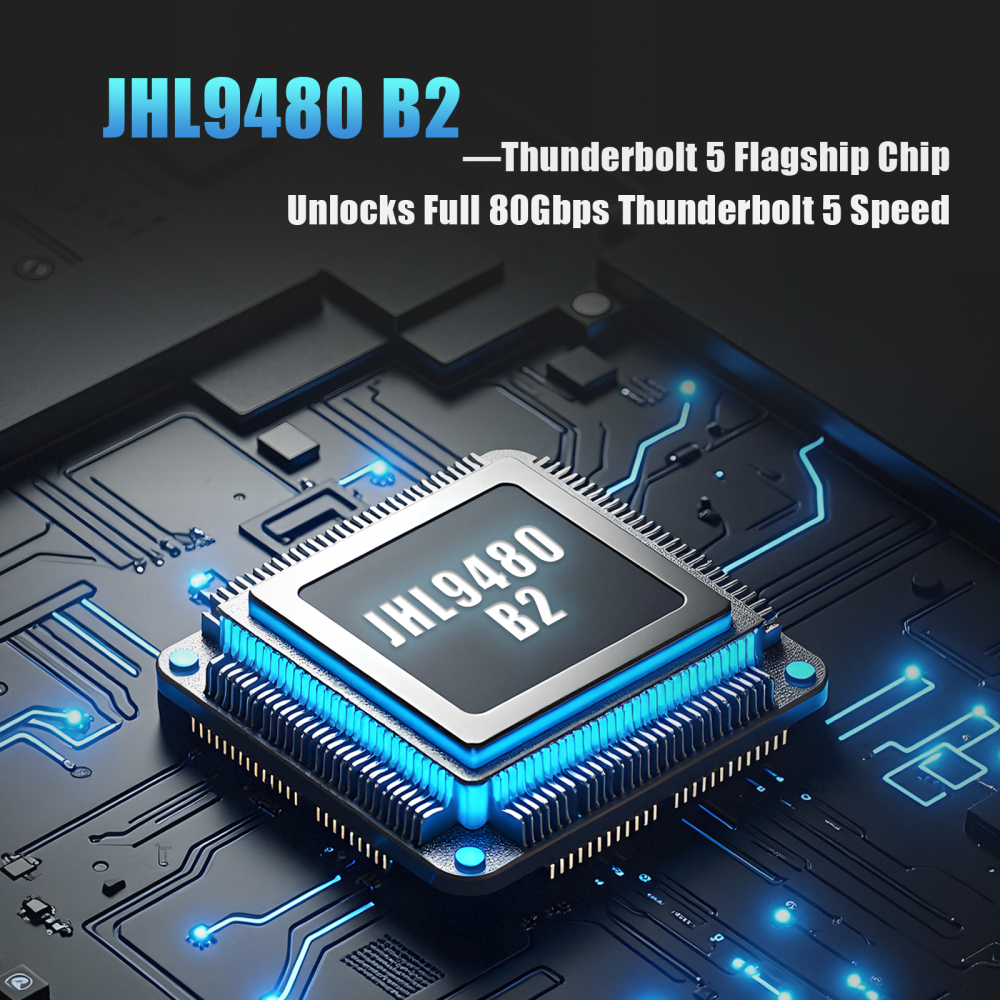 EM6001 80Gbps M.2 NVMe SSD Enclosure, Compatible with Thunderbolt 5/4/3/USB4