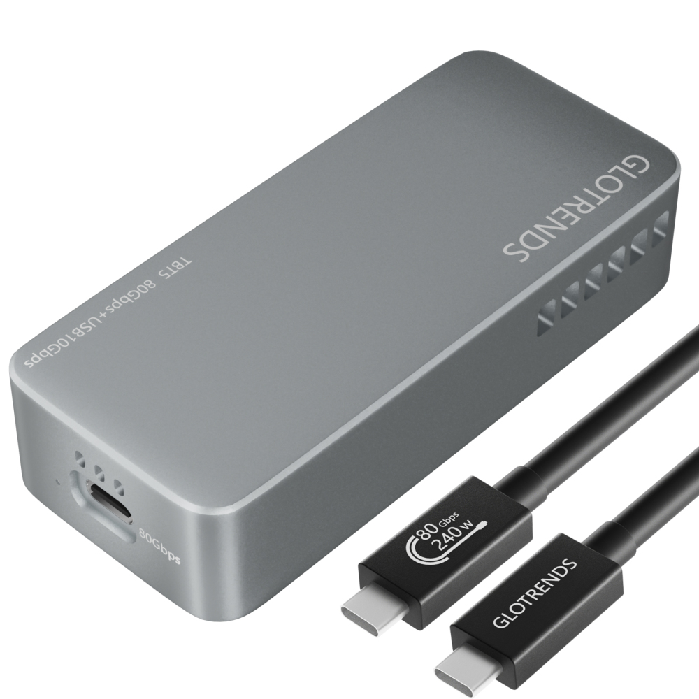 EM6002 80Gbps M.2 NVMe SSD Enclosure, Compatible with Thunderbolt 5/4/3/USB4 and USB 3.2(10Gbps)/3.1/3.0/2.0