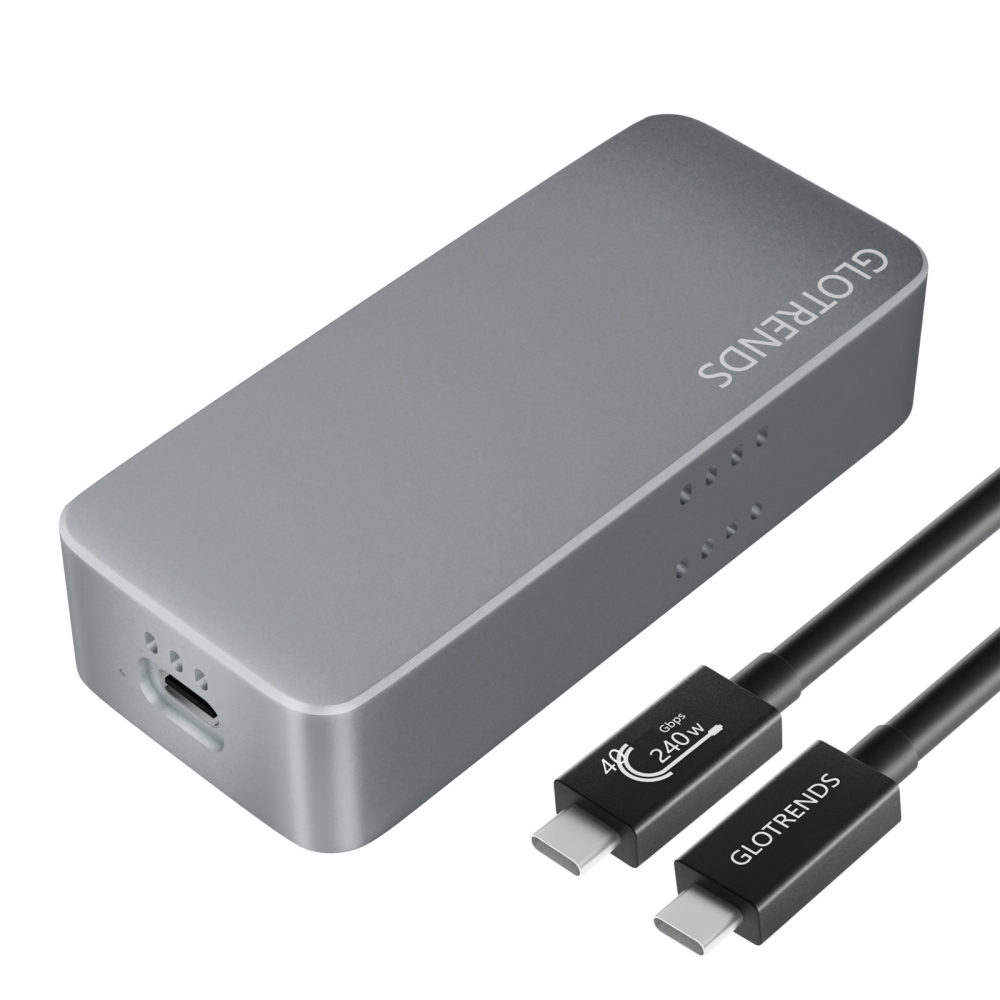 EM6007 Thunderbolt 3 40Gbps M.2 NVMe SSD Enclosure, Compatible with Thunderbolt 5/4/3/USB4 and USB 3.2(10Gbps)/3.1/3.0/2.0