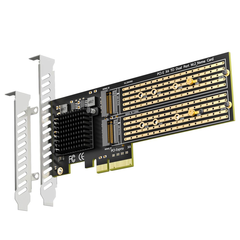 PA20 Dual M.2 NVMe to PCIe 3.0 X4 Adapter with PCIe Bifurcation, Setup Soft M.2 NVMe RAID via OS Tool