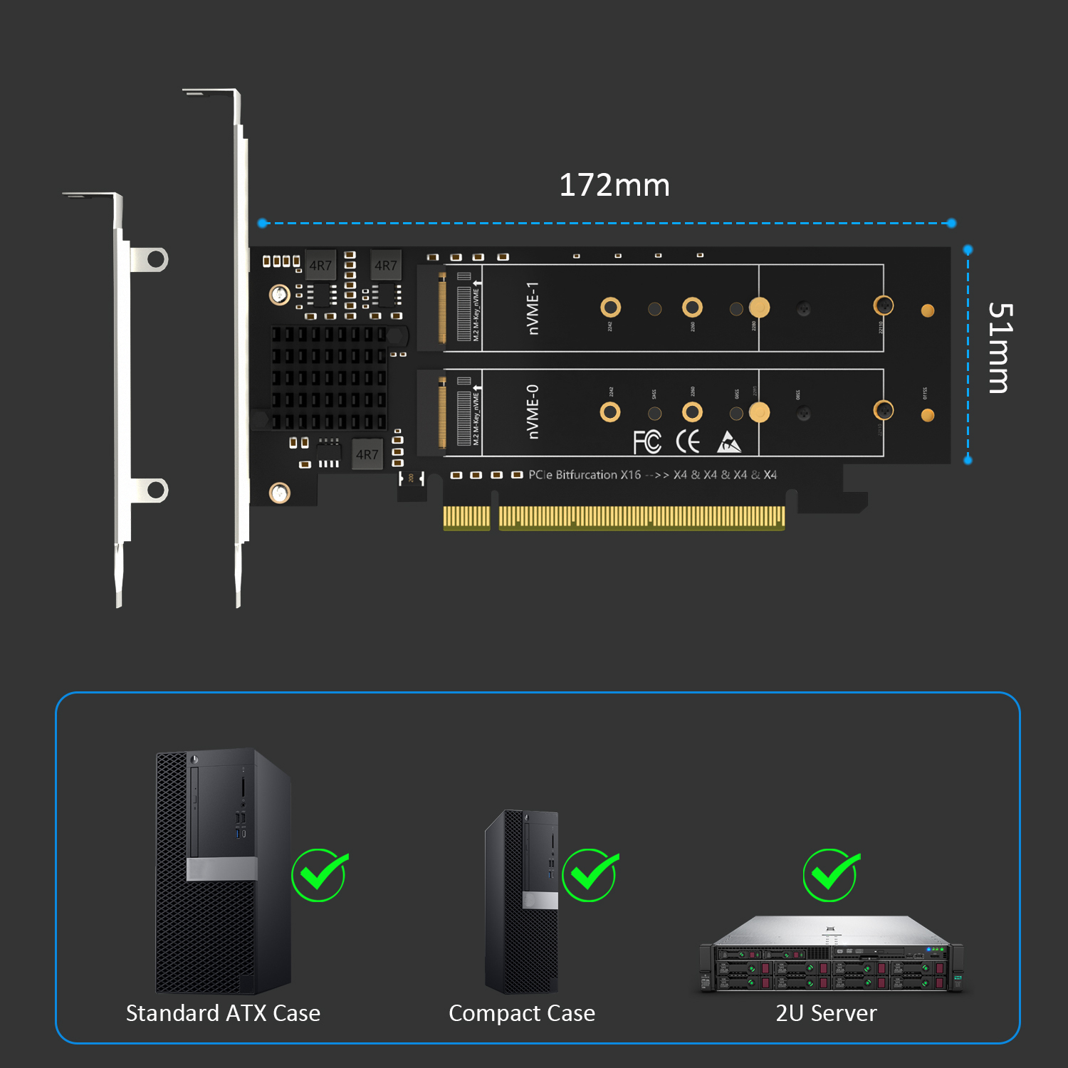 PA41 Quad M.2 NVMe to PCIe 4.0 X16 Adapter Without PCIe Bifurcation, Setup Soft M.2 NVMe RAID via OS Tool