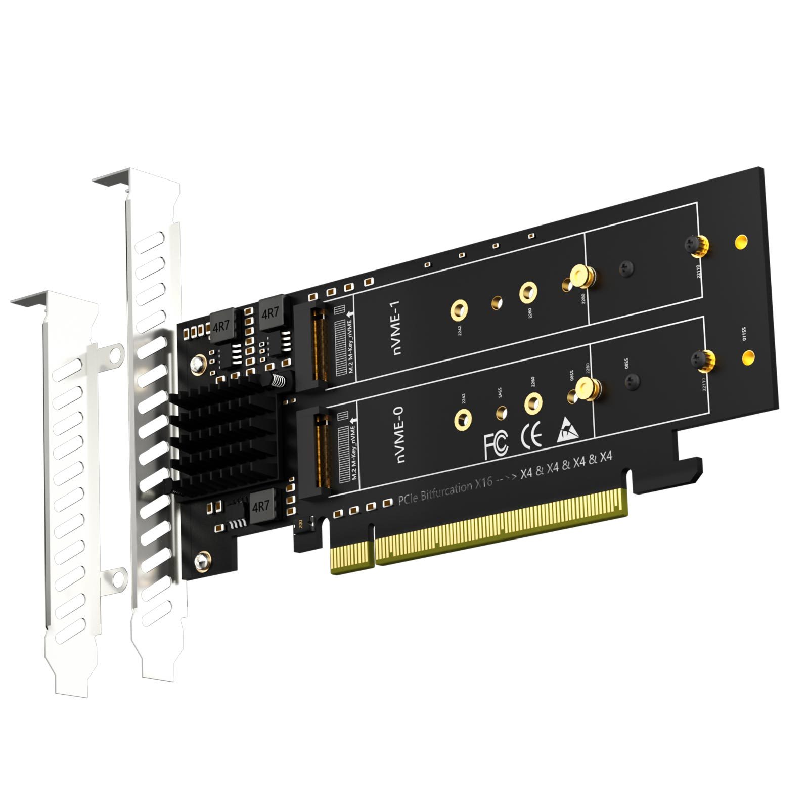 PA41 Quad M.2 NVMe to PCIe 4.0 X16 Adapter Without PCIe Bifurcation, Setup Soft M.2 NVMe RAID via OS Tool