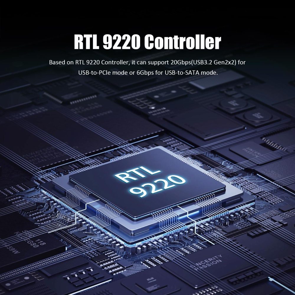 20Gbps USB-C to 2.5/3.5 Inch U.2 SSD Docking Station