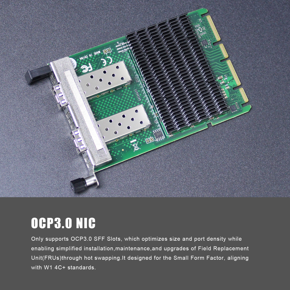 2-Port 10Gbps SFP+ OCP 3.0 Server Network Card with Intel X710-BM2 Controller