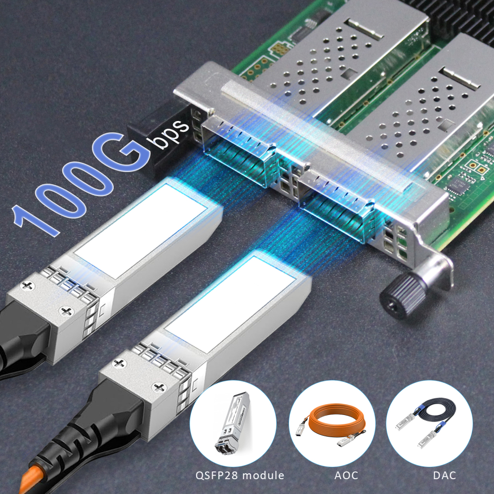 2-Port 100Gbps QSFP28 OCP 3.0 Network Card with Intel E810-CAM2 Controller