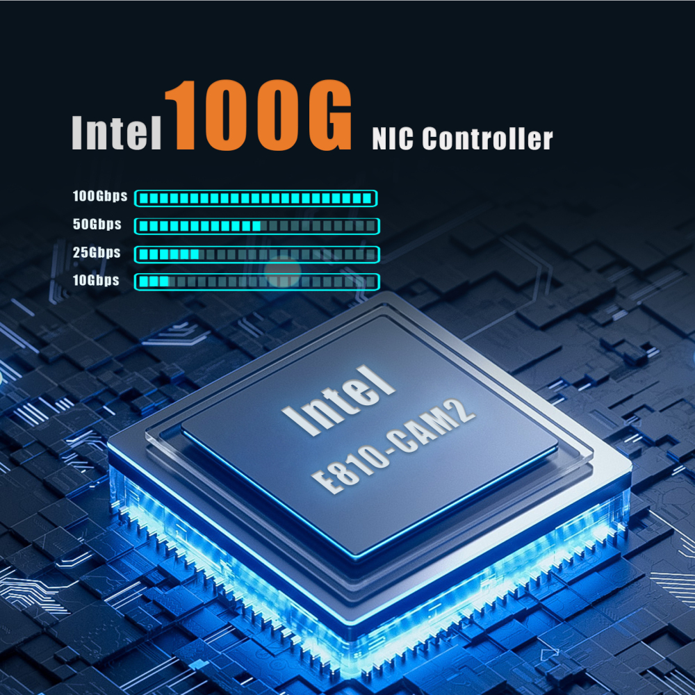 2-Port 100Gbps QSFP28 OCP 3.0 Network Card with Intel E810-CAM2 Controller