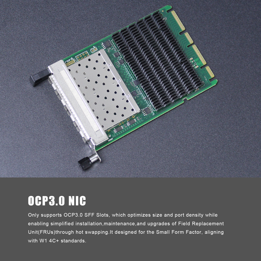 4-Port 25Gbps SFP28 OCP 3.0 Network Card with Intel E810-CAM1 Controller