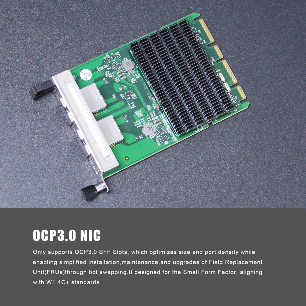 2-Port Gigabit RJ45 OCP 3.0 Network Card with Intel I350-AM2 Controller