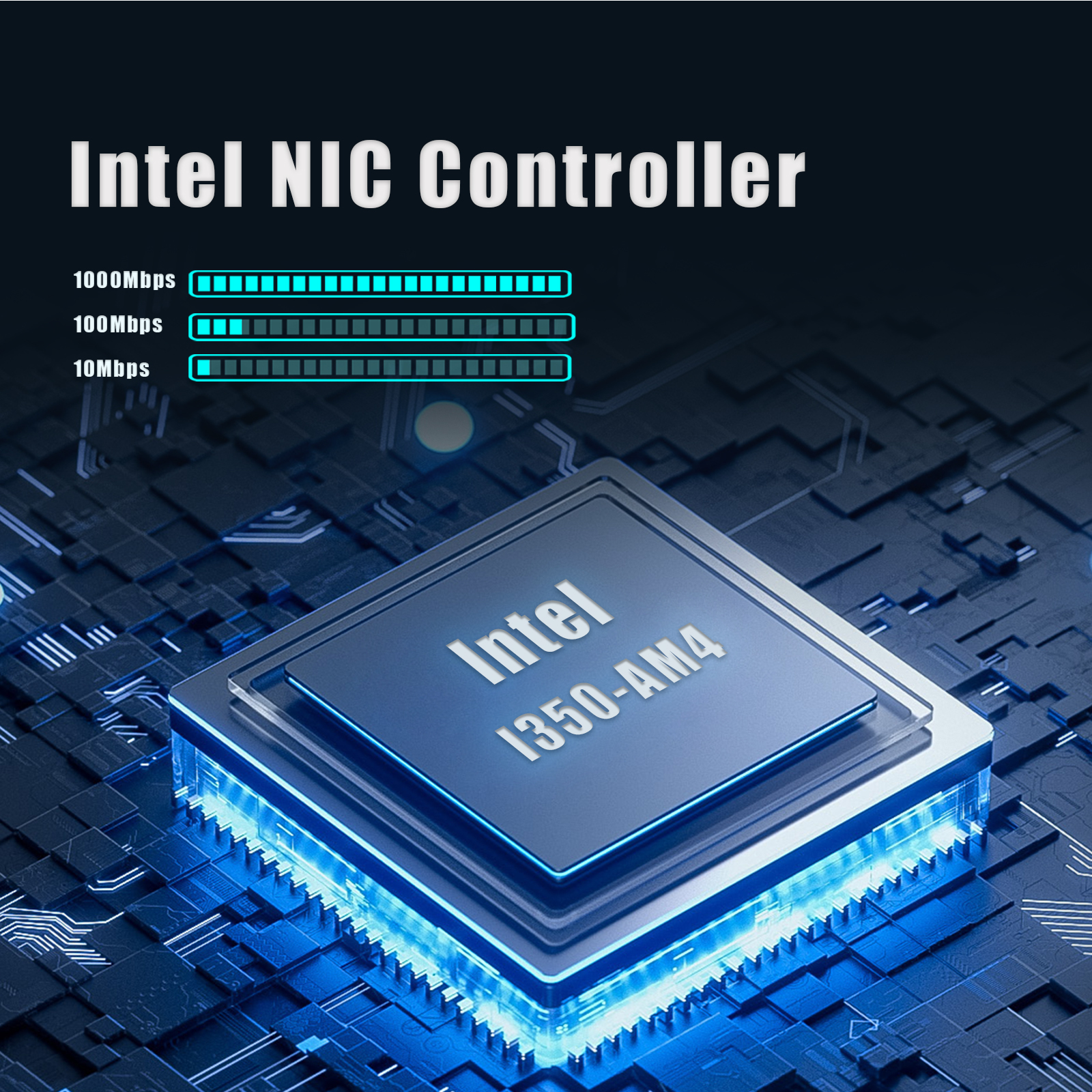 4-Port Gigabit RJ45 OCP 3.0 Server Network Card with Intel I350-AM4 Controller