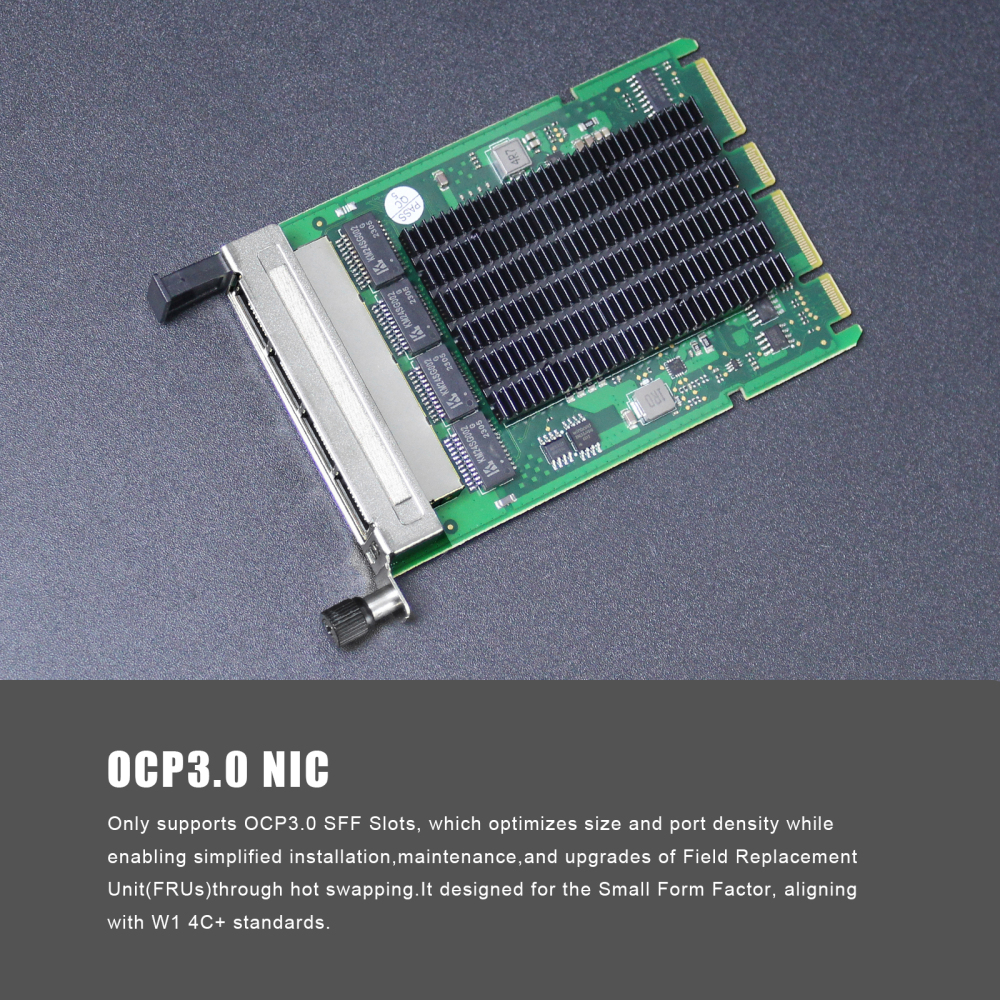4-Port Gigabit RJ45 OCP 3.0 Server Network Card with Intel I350-AM4 Controller