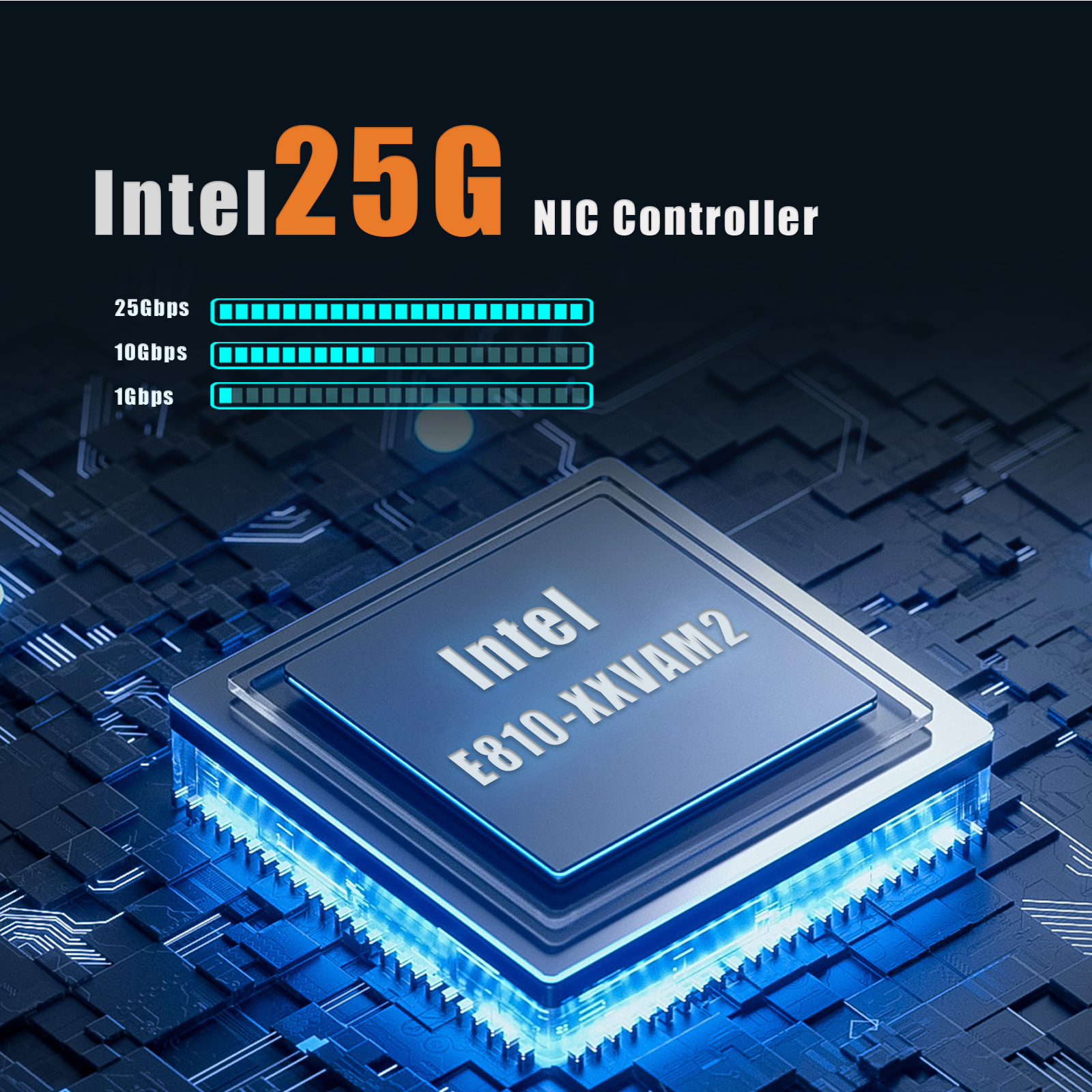 2-Port 25Gbps SFP28 OCP 3.0 Network Card with Intel E810-XXVAM2 Controller