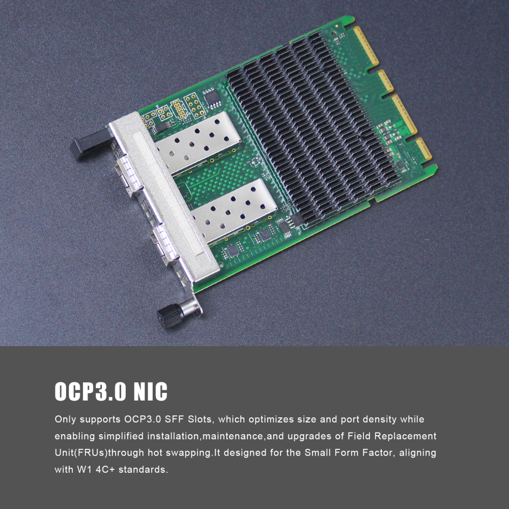 2-Port 25Gbps SFP28 OCP 3.0 Network Card with Intel E810-XXVAM2 Controller