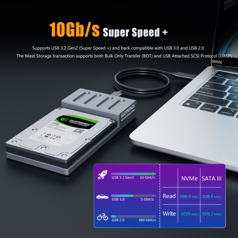 10Gbps USB-C to 2.5 Inch U.2 SSD Docking Station