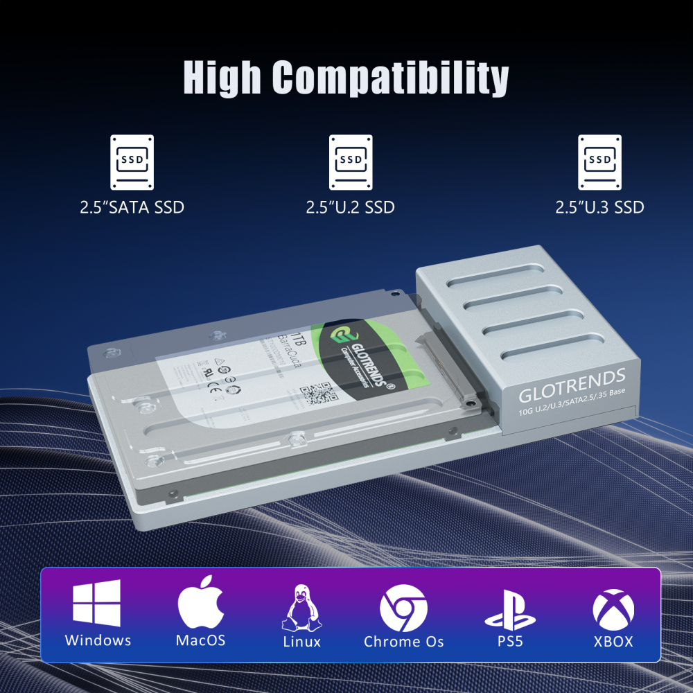 10Gbps USB-C to 2.5 Inch U.2 SSD Docking Station
