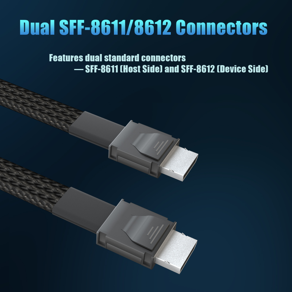 Oculink Cable PCIe 4.0 SFF-8611 4i Male Extension Cable for Oculink eGPU onexGPU Mini PC SSD