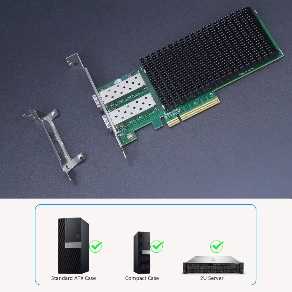 25Gb Network Card with 2 SFP28 Port, Intel E810-XXVAM2 Controller