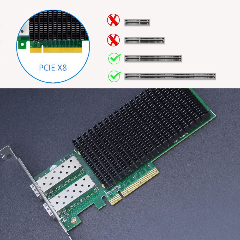 25Gb Network Card with 2 SFP28 Port, Intel E810-XXVAM2 Controller