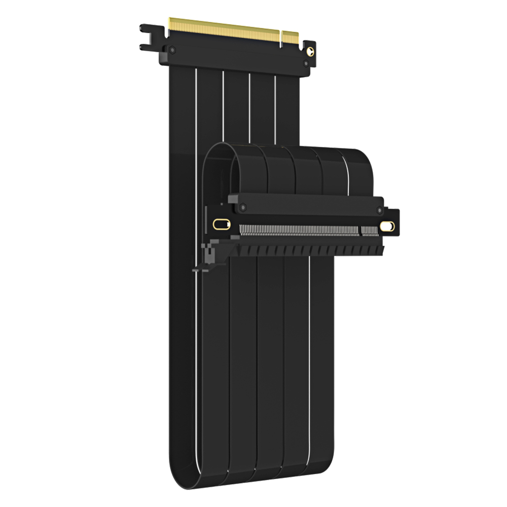 PCIe 4.0 X16 Riser Cable (Straight Angle) for PCIe 4.0/3.0 GPUs, Such as GeForce RTX 40/30 Series and AMD Radeon RX7000/RX6000 Series, etc