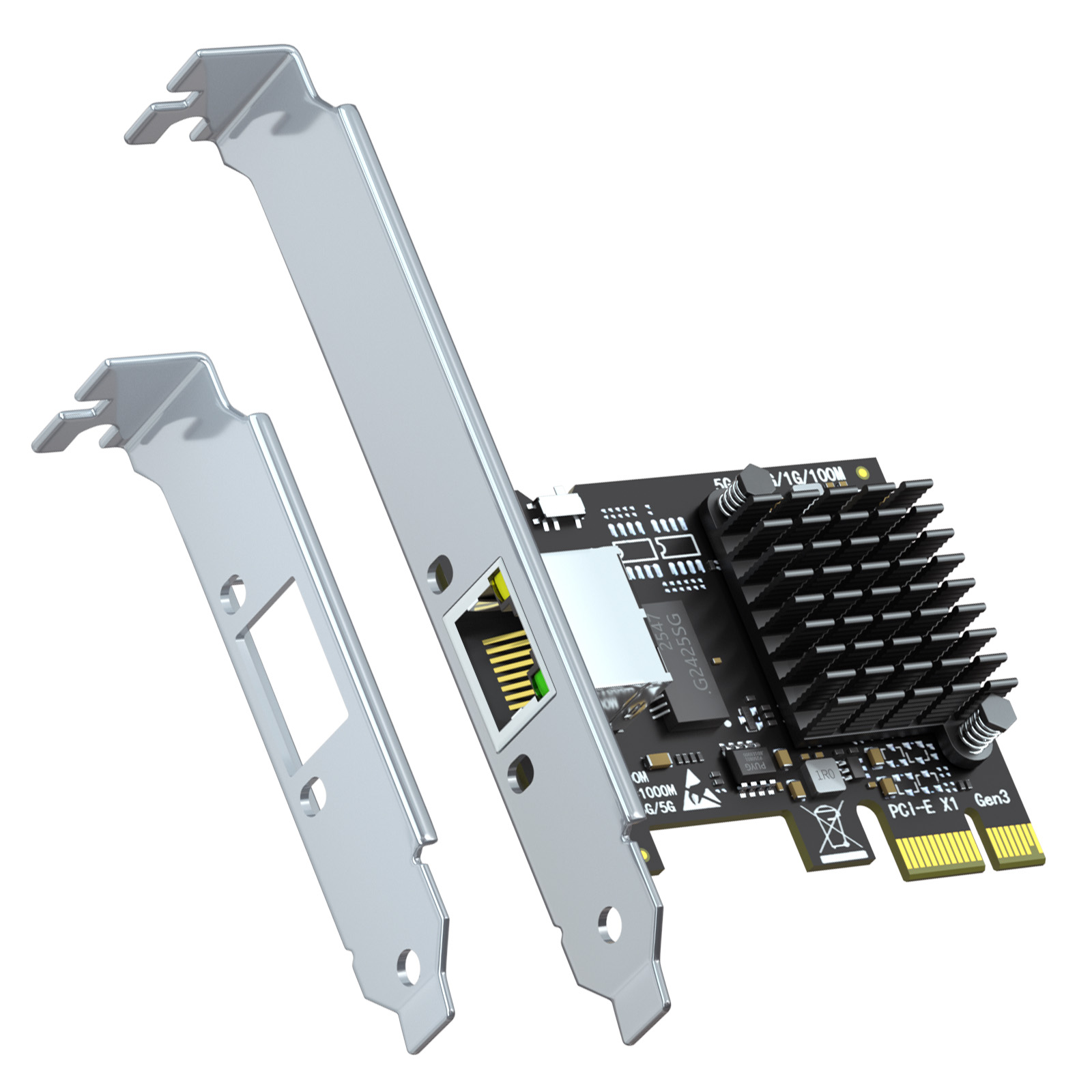 2.5Gbps PCI-E NIC Network Card for PC, RTL8125BG Chip, PCI-Express