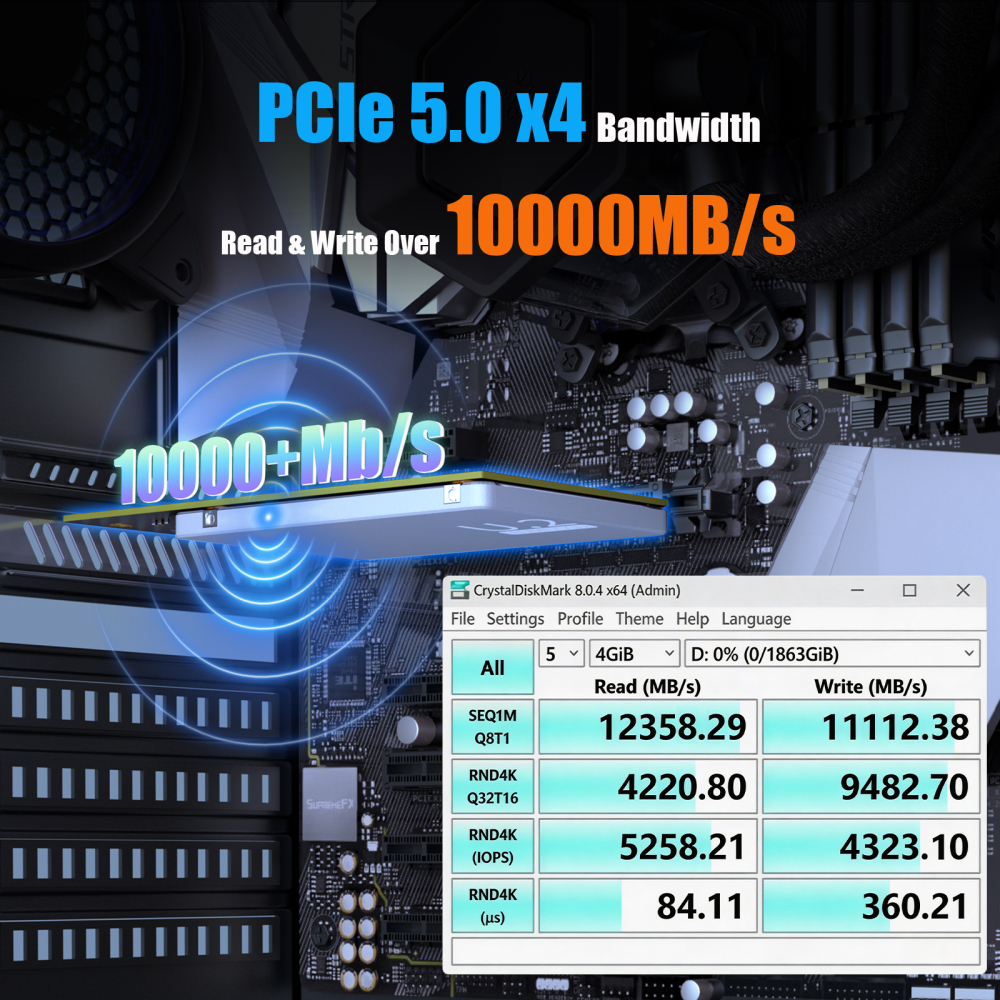 PU15N U.2 to PCIe 5.0 X4 Adapter Card for U.2 NVMe SSD